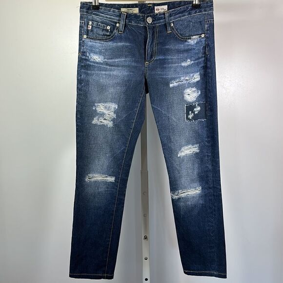 AG ADRIANO GOLDSCHMIED Women Digital Luxe Stilt Cigarette Leg Jeans Blue Size 26 - Picture 4 of 14